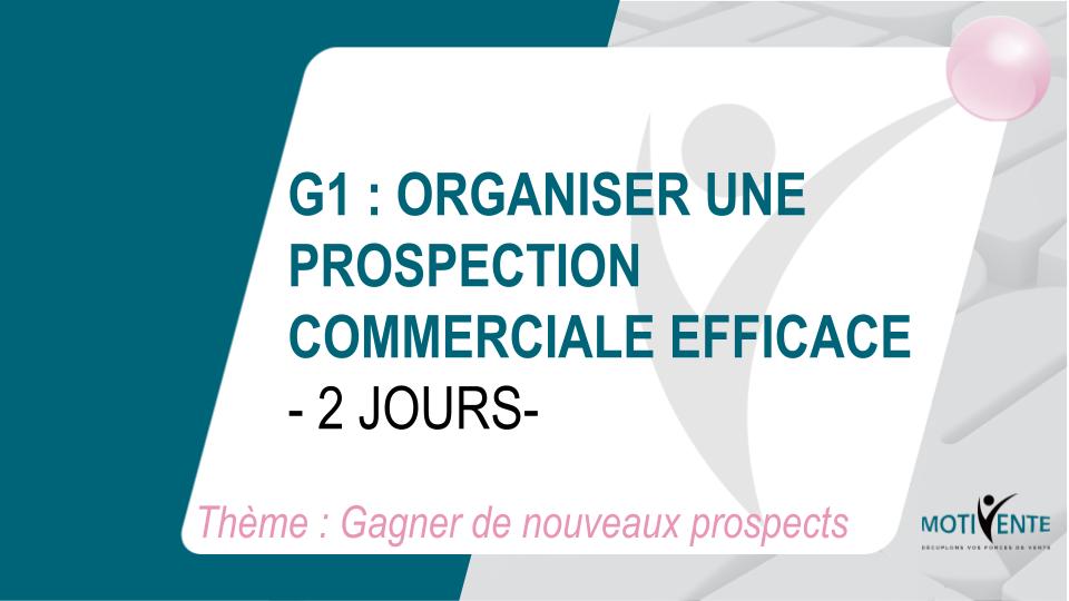 ORGANISER UNE PROSPECTION COMMERCIALE EFFICACE
